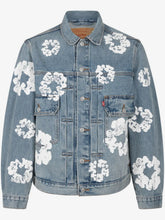 Denim Tears x Levi’s All‑Over Cotton Wreath Light Wash Denim Trucker Jacket