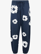 Denim Tears Navy White Wreath Cuffed Sweatpants