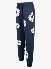 Denim Tears Navy White Wreath Cuffed Sweatpants