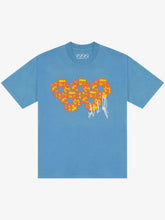 Vintage Blue Bubble Letter Signature Graphic Boxy Tee