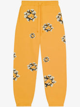 Denim Tears Yellow Cotton Wreath Cuffed Sweatpants