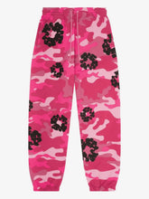 Denim Tears Pink Camo Black Wreath Cuffed Sweatpants