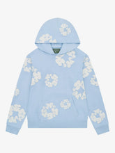 Denim Tears Baby Blue All‑Over Cotton Wreath Pullover Hoodie