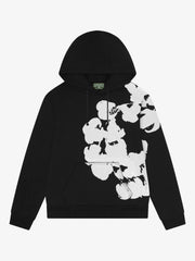 Denim Tears Black Large‑Format Cotton Wreath Pullover Hoodie