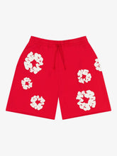 Denim Tears Red White Wreath Sweat Shorts