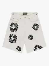 Denim Tears White Denim Black Wreath Jort Shorts