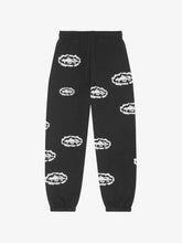 Denim Tears Black Oval Logo Cuffed Sweatpants