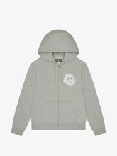 Denim Tears Grey Peace Logo Zip‑Up Unisex Hoodie