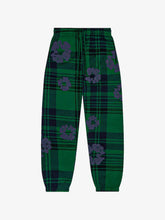 Denim Tears Green Plaid Purple Wreath Jogger Pants