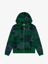 Denim Tears Plaid Floral Zip Up Hoodie