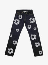 Denim Tears Raw Denim White Wreath Straight‑Leg Jeans