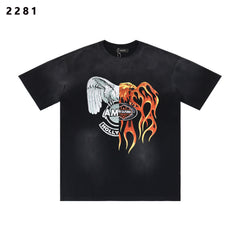 AMIRI Eagle Flame Vintage Washed Black Oversized T-Shirt