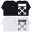 Off-White Cracked Texture Arrow Logo T-Shirt