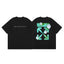 Off-White Green Floral Arrow Cross Print Short Sleeve T-Shirt