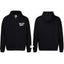 Gallery Dept Solid Black White Logo Full Zip Up Hoodie