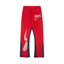 Gallery Dept. "DEPT." Tribal Star Graphic Contrast Panel Sweatpants - Red & Navy