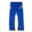 Gallery Dept. "DEPT. de la GALERIE" Paint Splatter Contrast Panel Sweatpants - Royal Blue