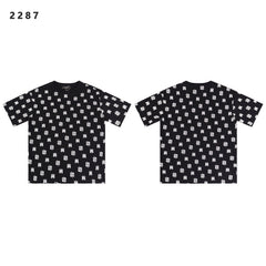 Vintage Monogram All Over Print Oversized T-Shirt – Streetwear Graphic Tee