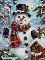 Plaid Scarf Snowman