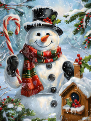 Plaid Scarf Snowman