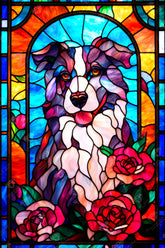 Stained Glass Border Collie