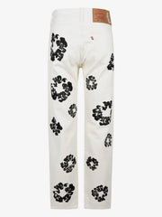 Denim Tears White Black Wreath Denim Pants