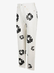 Denim Tears White Black Wreath Denim Pants
