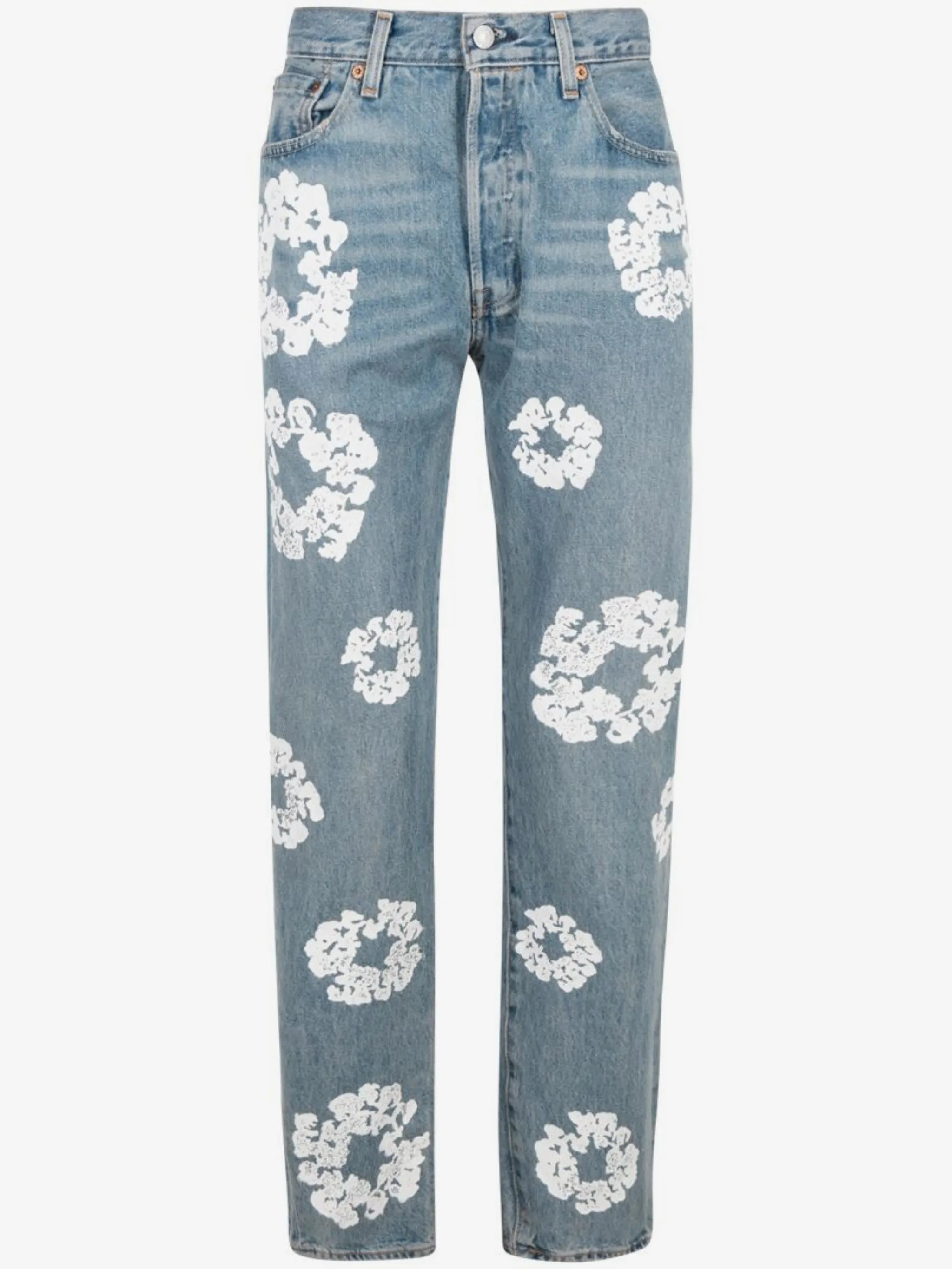 Denim Tears Floral Wreath Straight Leg Jeans