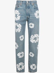 Denim Tears Floral Wreath Straight Leg Jeans