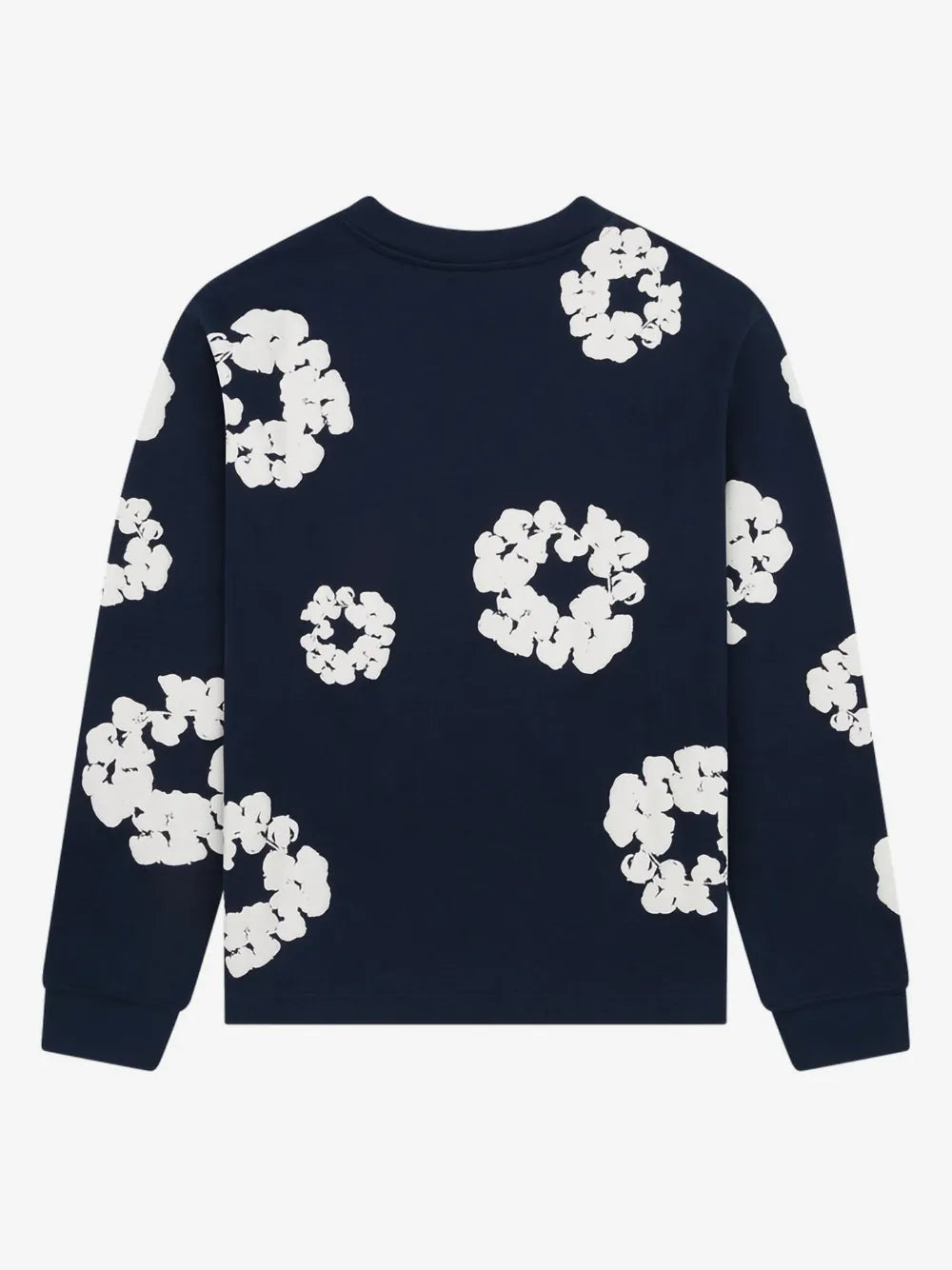 Denim Tears Navy Wreath Unisex Long Sleeve Tee