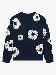Denim Tears Navy Wreath Unisex Long Sleeve Tee