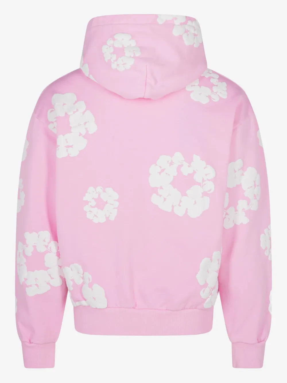 Denim Tears Pink All‑Over Cotton Wreath Pullover Hoodie
