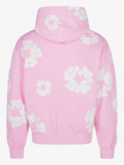 Denim Tears Pink All‑Over Cotton Wreath Pullover Hoodie