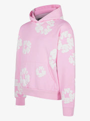 Denim Tears Pink All‑Over Cotton Wreath Pullover Hoodie
