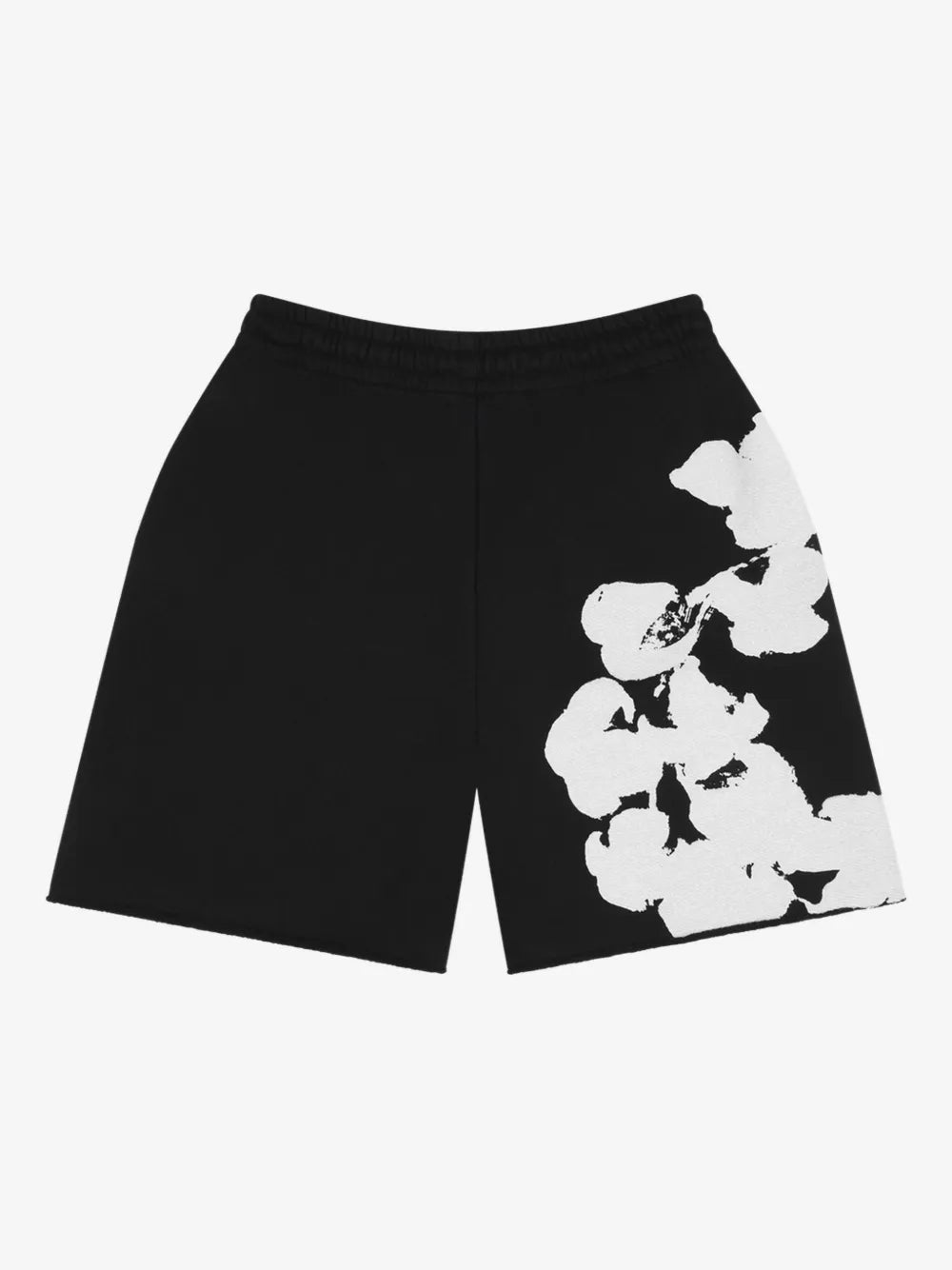 Denim Tears Black Large Graphic Floral Sweat Shorts