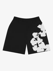 Denim Tears Black Large Graphic Floral Sweat Shorts