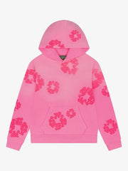 Denim Tears Hot Pink Tonal Cotton Wreath All‑Over Print Pullover Hoodie