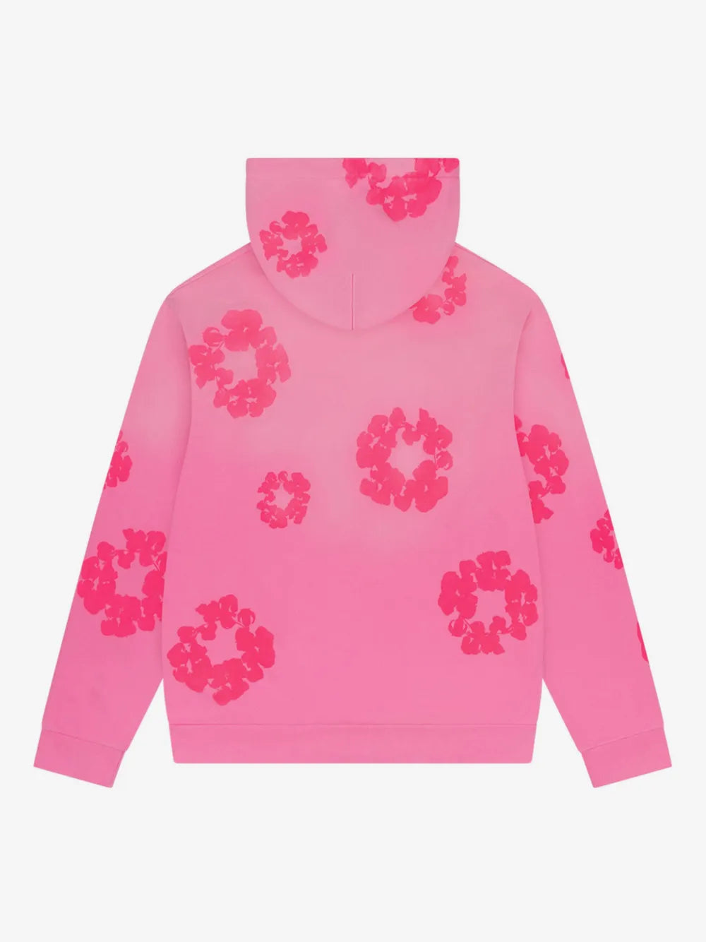 Denim Tears Hot Pink Tonal Cotton Wreath All‑Over Print Pullover Hoodie