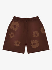 Denim Tears Brown Monotone Floral Sweat Shorts