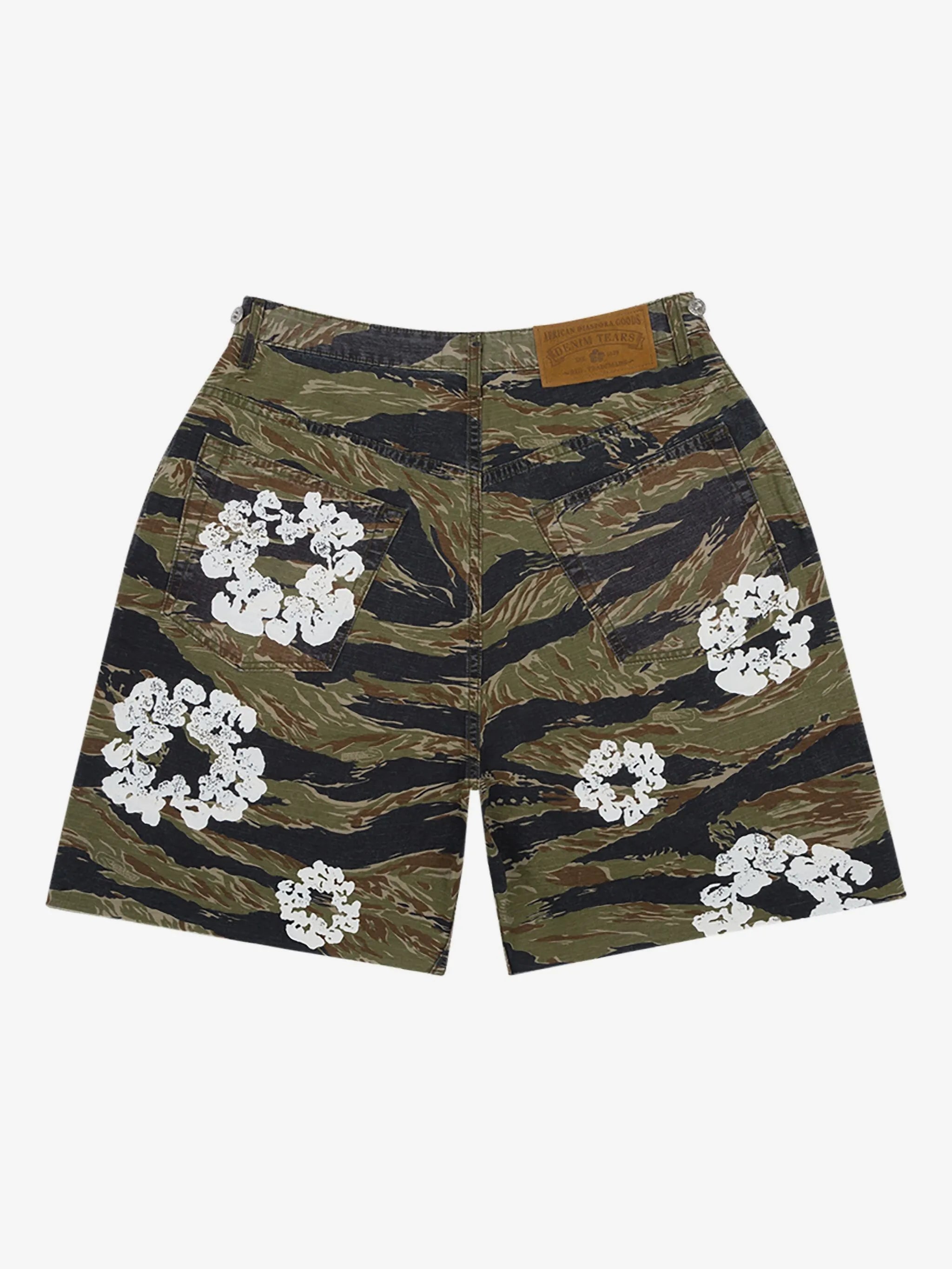 Denim Tears Camo Floral Wreath Denim Shorts