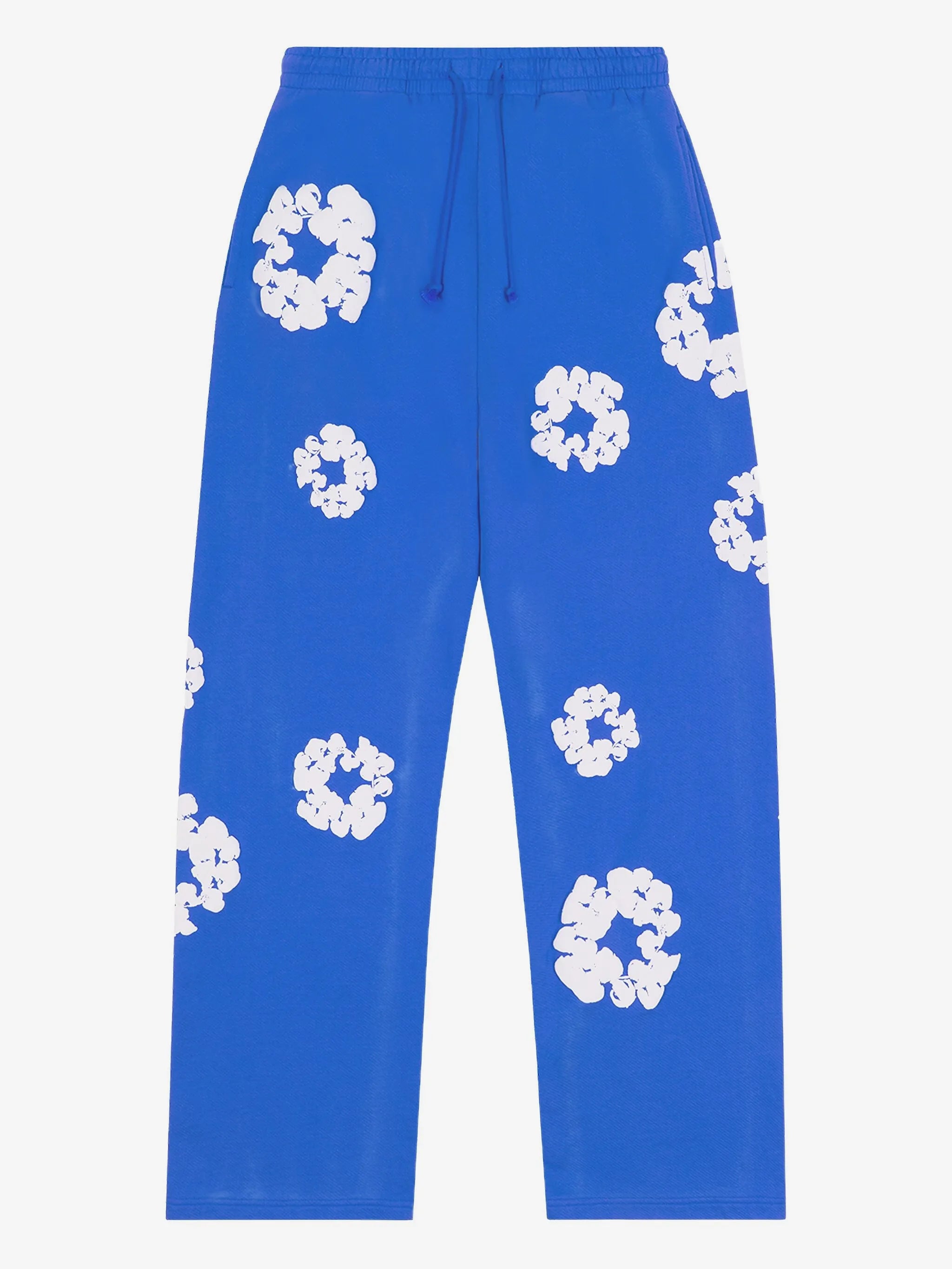 Denim Tears Blue All‑Over Floral Straight Sweatpants