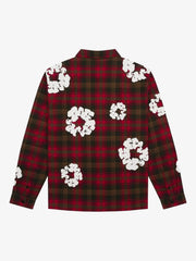 Denim Tears Plaid Wreath Unisex Button‑Up Shirt