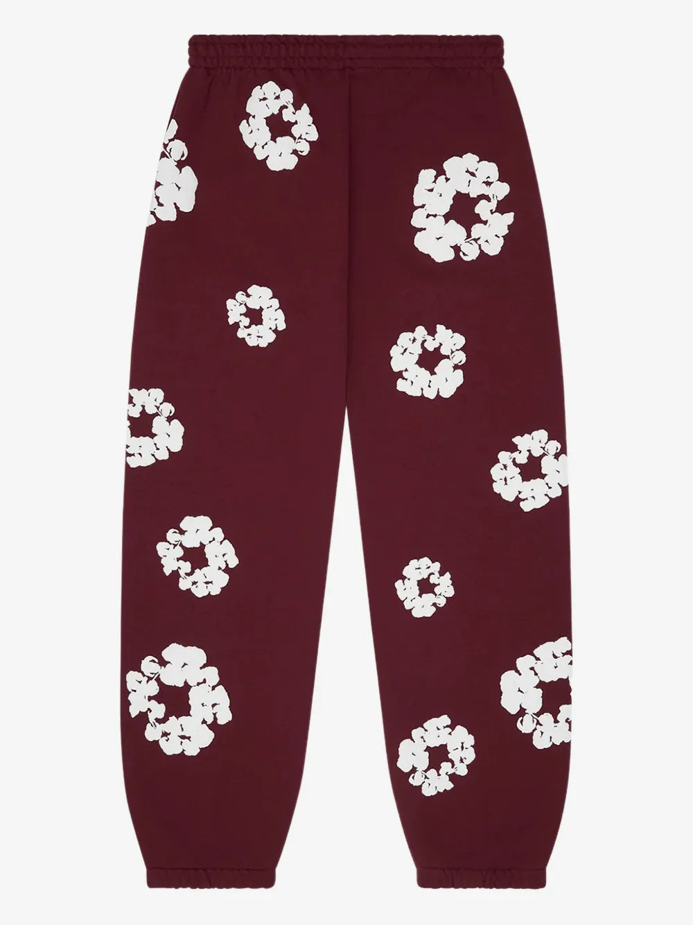 Denim Tears Burgundy Cotton Wreath Jogger Sweatpants