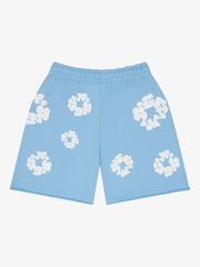 Denim Tears Light Blue Floral Wreath Sweat Shorts