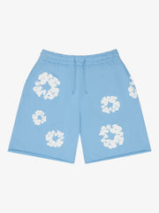 Denim Tears Light Blue Floral Wreath Sweat Shorts