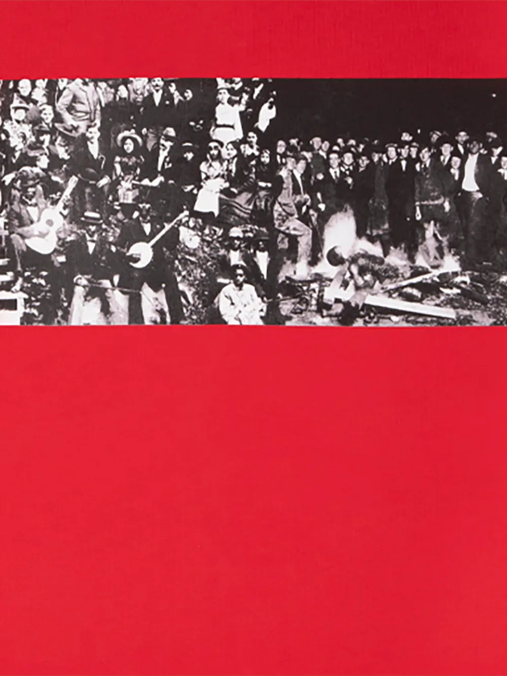 Red Vintage B&W Group Photo Boxy Graphic Tee