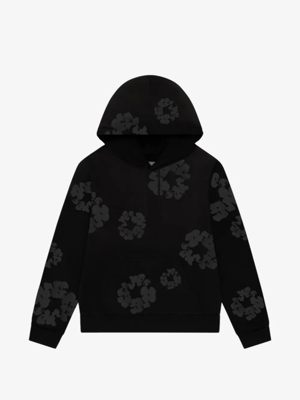 Denim Tears Tonal Wreath Black Unisex Pullover Hoodie