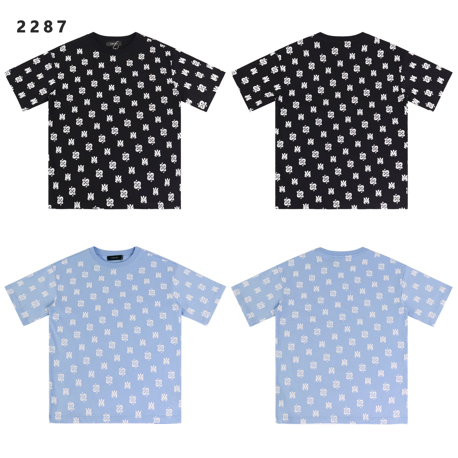 Vintage Monogram All Over Print Oversized T-Shirt – Streetwear Graphic Tee