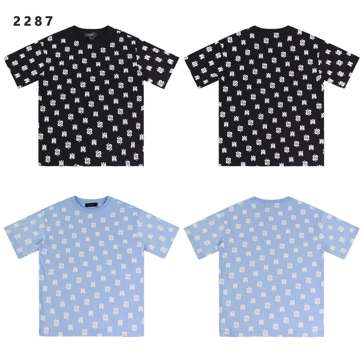 Vintage Monogram All Over Print Oversized T-Shirt – Streetwear Graphic Tee