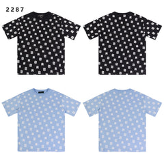 Vintage Monogram All Over Print Oversized T-Shirt – Streetwear Graphic Tee